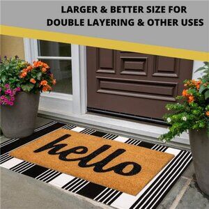 Black & White Striped Rug 27.5 x 43 '' Cotton Hand-Woven Reversible Rug